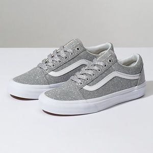 Rare new Vans lurex silver glitter old skool